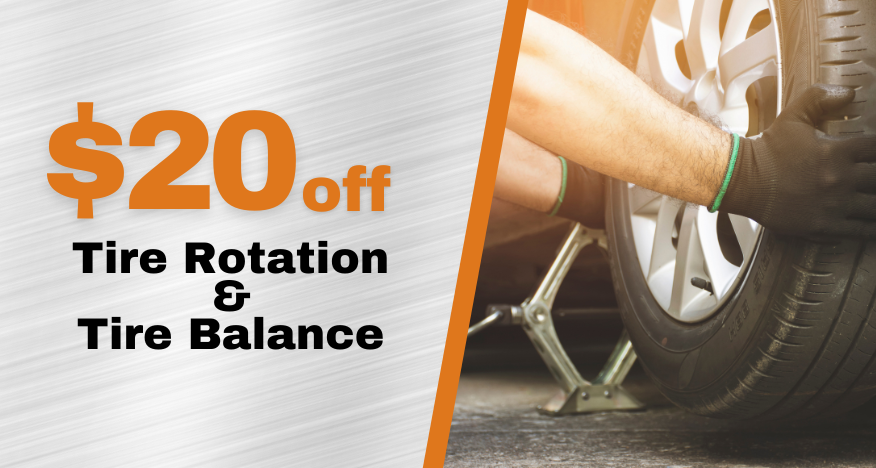 $20 off Tire Rotation & Tire Balance