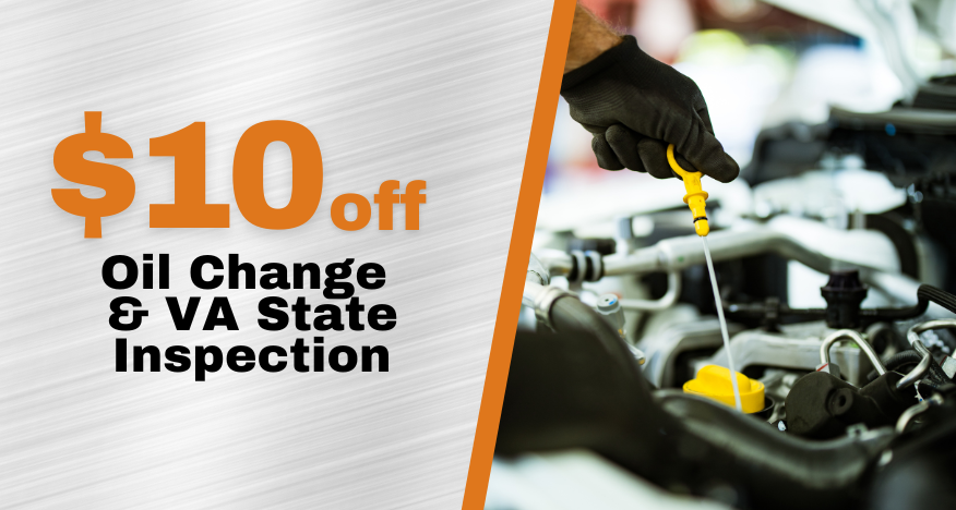 $10 Off Oil Change & VA State Inspection
