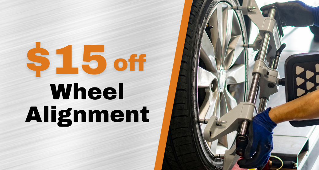 $15 off Wheel Alignment